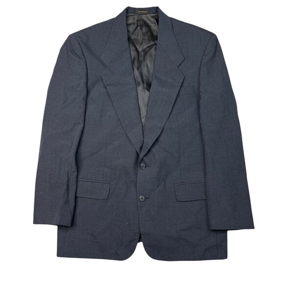 Givenchy VTG Suit Jacket Blazer 2 Button Sport Coat Navy Blue Mens 39R - Picture 1 of 8